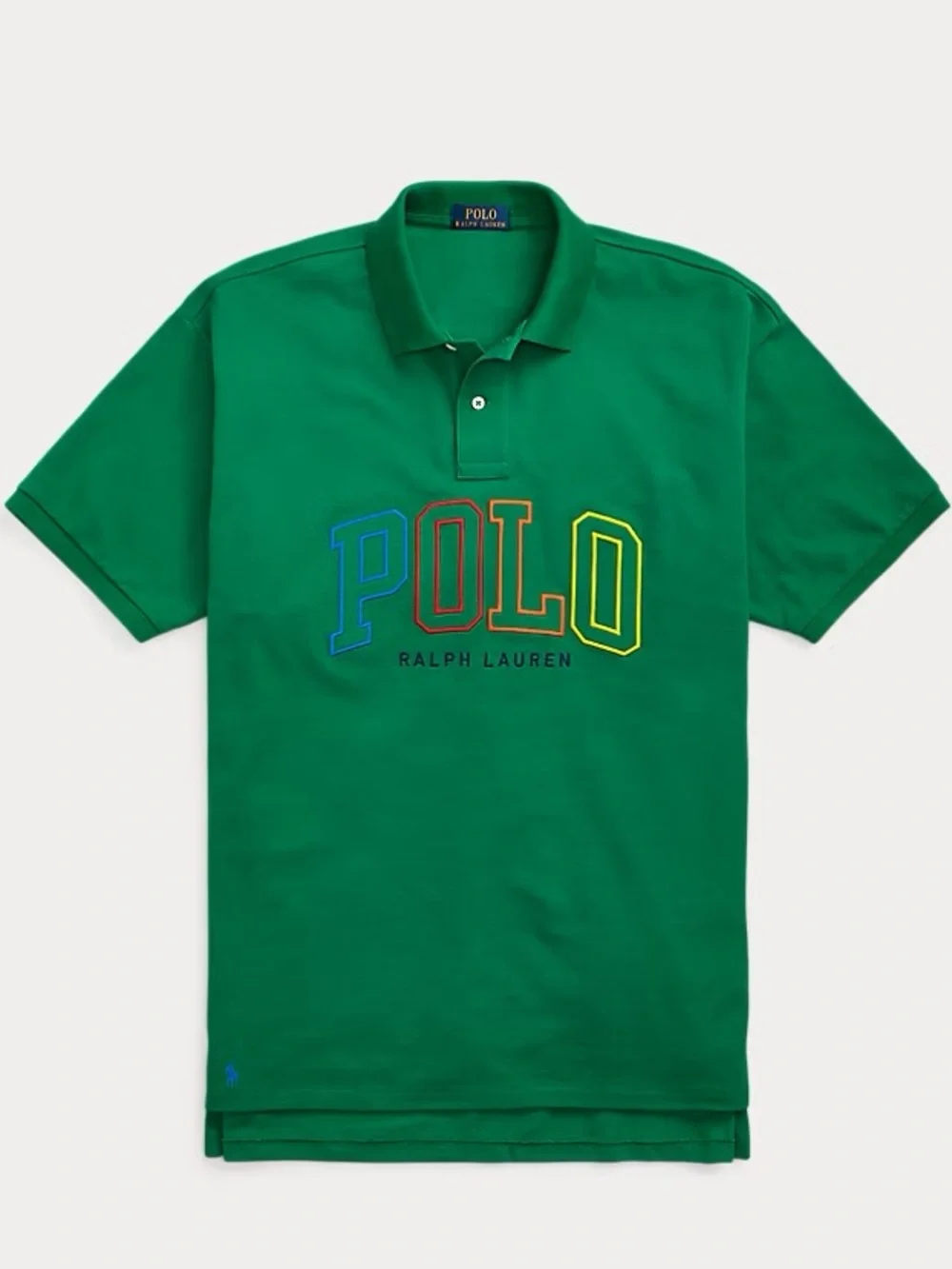 NWT POLO RALPH LAUREN Embroidered-Logo Polo Shirt Green Logo XXL